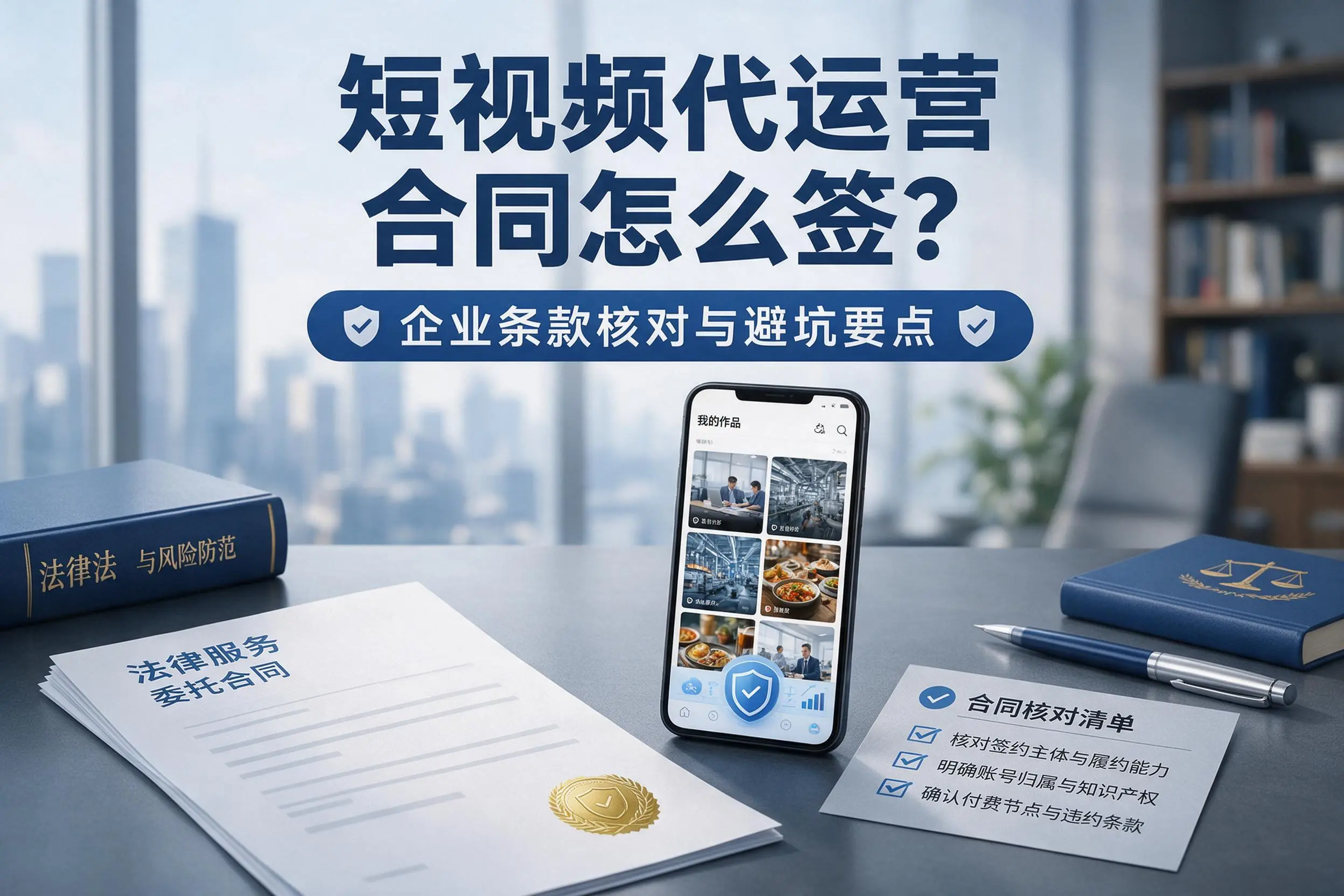 短视频代运营合同怎么签?宿州企业条款核对与避坑要点