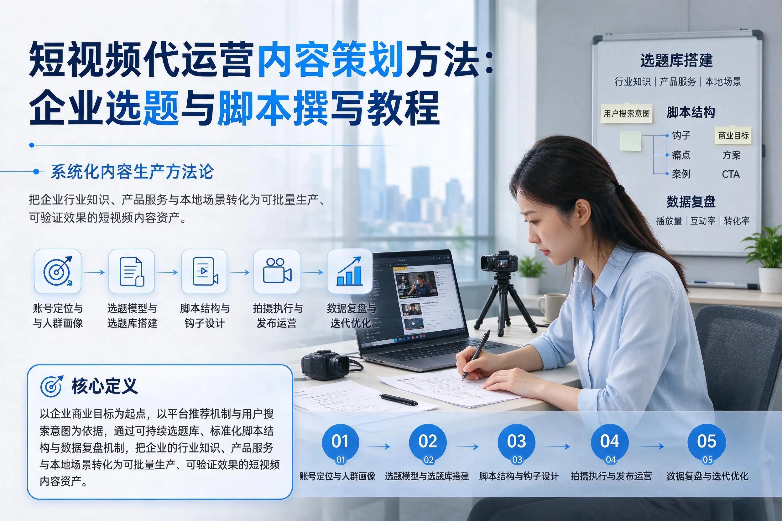 短视频代运营内容策划方法:宿州企业选题与脚本撰写教程