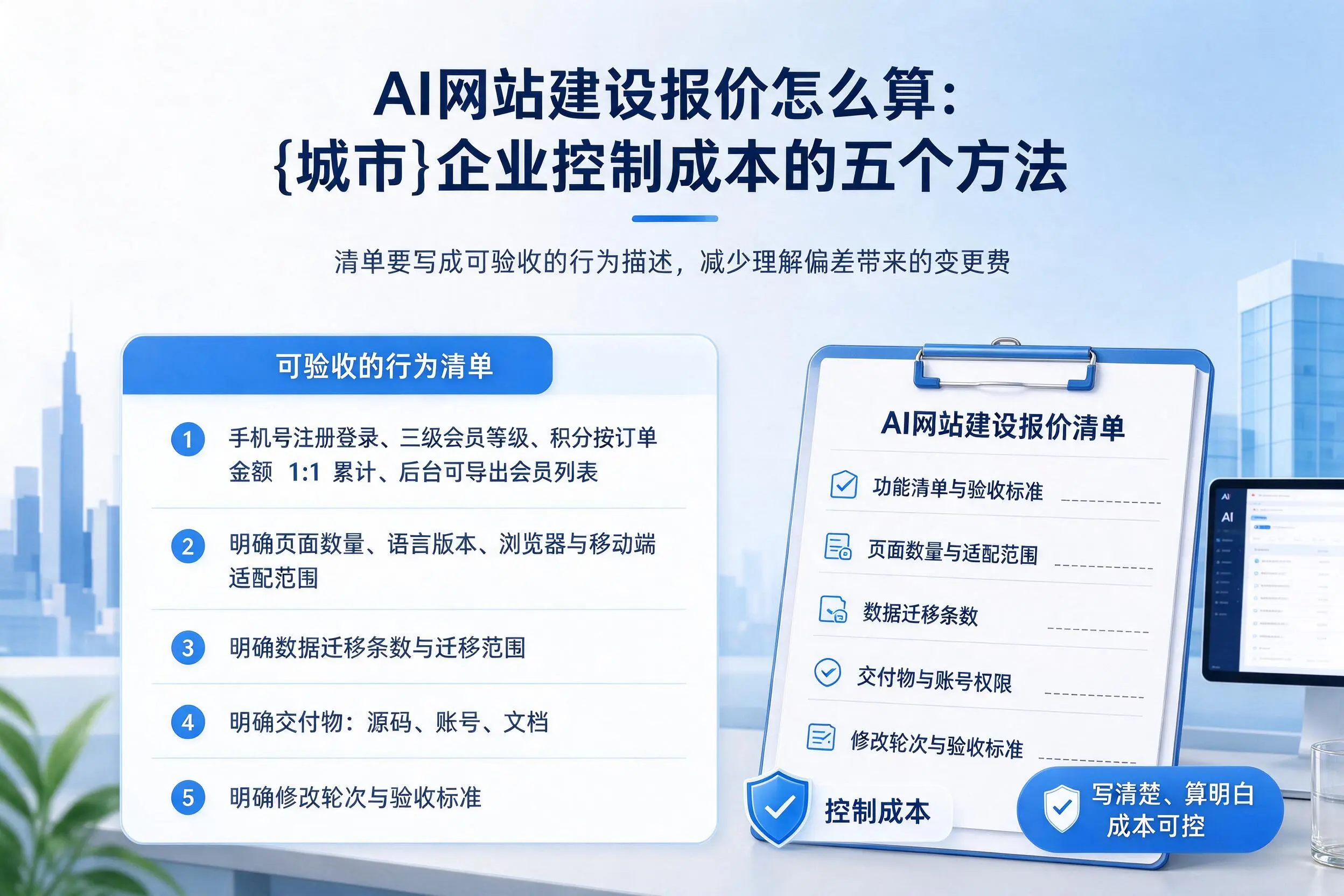 AI网站建设报价怎么算:宿州企业控制成本的五个方法